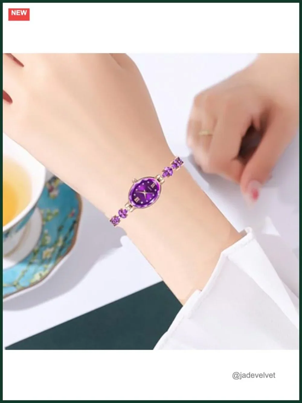 Women's Petal Bracelet Watch Quartz Analog Adjustable Band